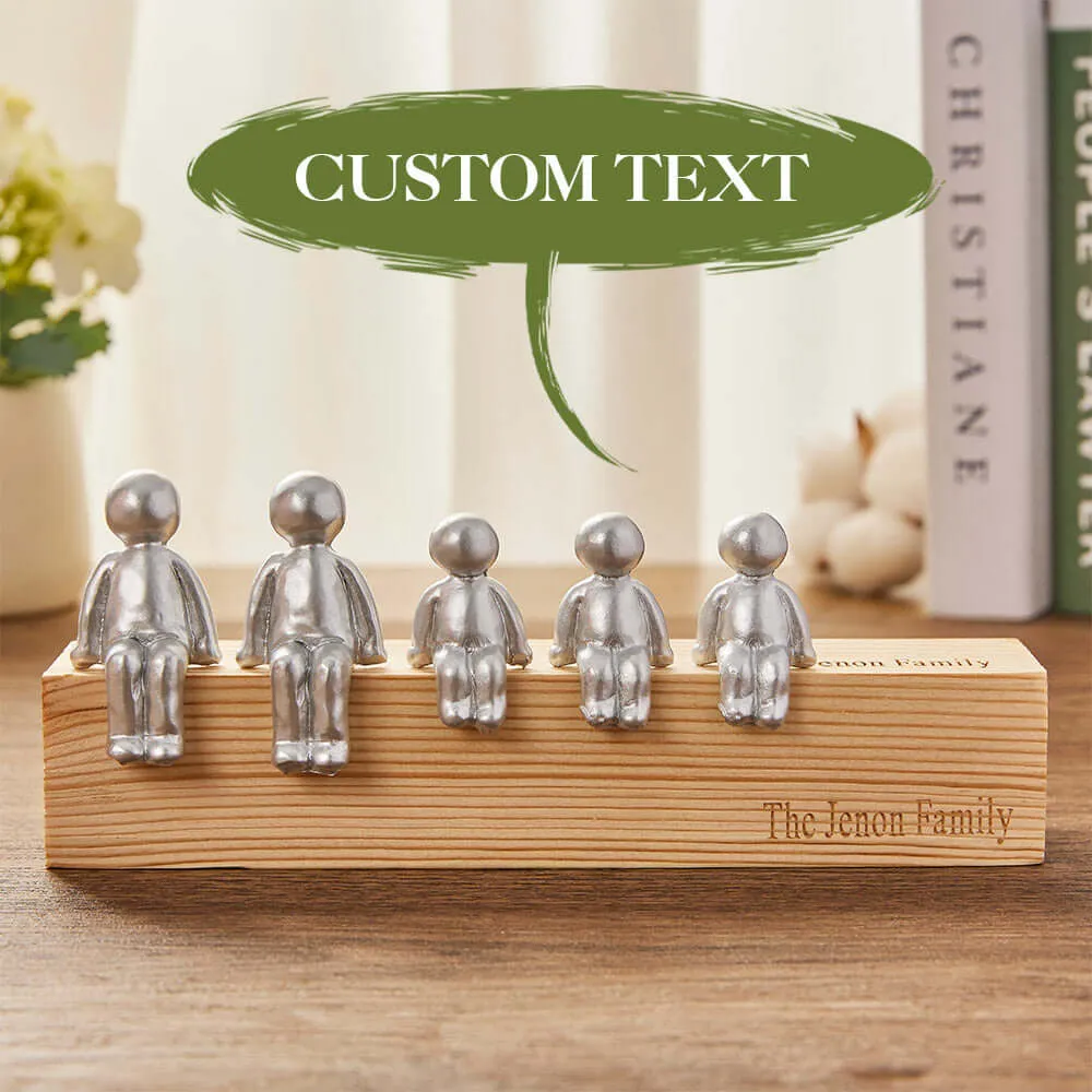Custom Engraved Family Combination Metal Sculpture Figurines