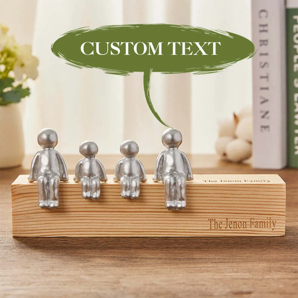 Custom Engraved Family Combination Metal Sculpture Figurines