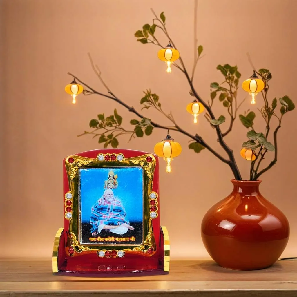De-Autocare Lord Hanuman/bajrangali Bali Neem Karoli Baba Arylic God Idol, Car Dashboard/office Desk/table/home Decor Showpiece for Murti, Ideal Gift Item