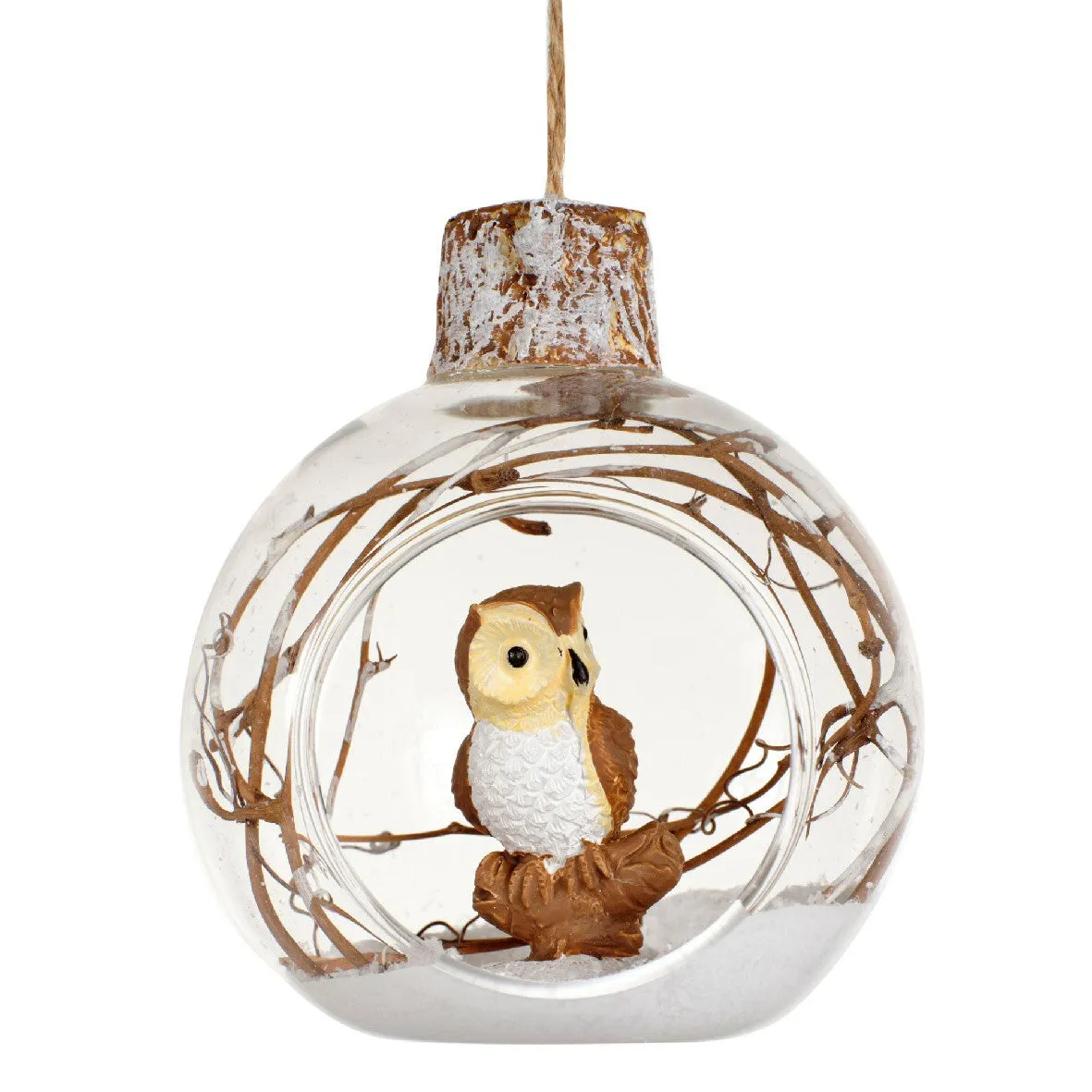 Decoris 9cm Bird in Glass Bauble (Choice of 3)