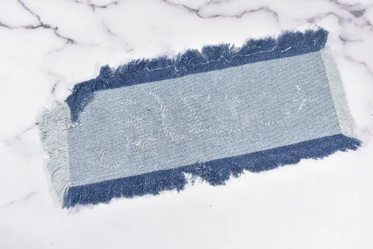 Denim "DESTROY" Applique 9 " x 4.50" | Embroidered Applique | Applique for Bags, Shirts, Jeans, Jackets, Hats, and Backpacks |