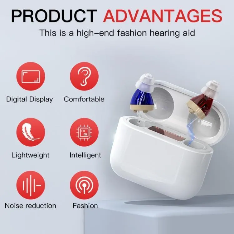 Digital Hearing Aid With Display & Charging