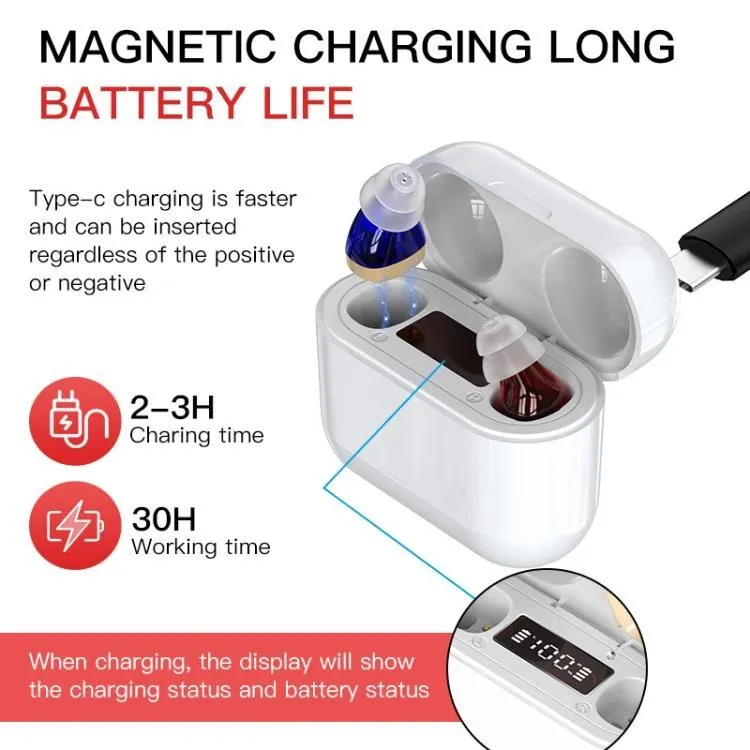 Digital Hearing Aid With Display & Charging