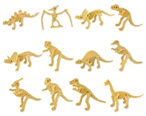 Dinosaur Fossil Skeleton Figures 12 Pieces Assorted Figures for Kids
