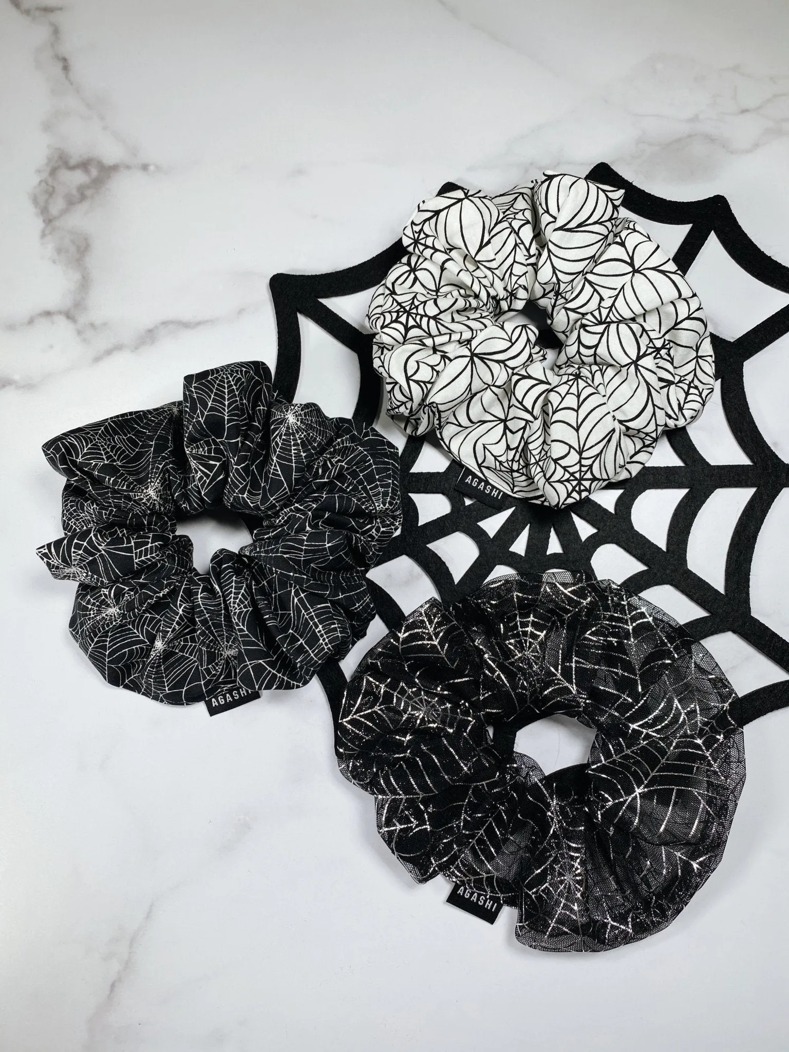 DIY Kit or Made to Order Spiderweb Scrunchies
