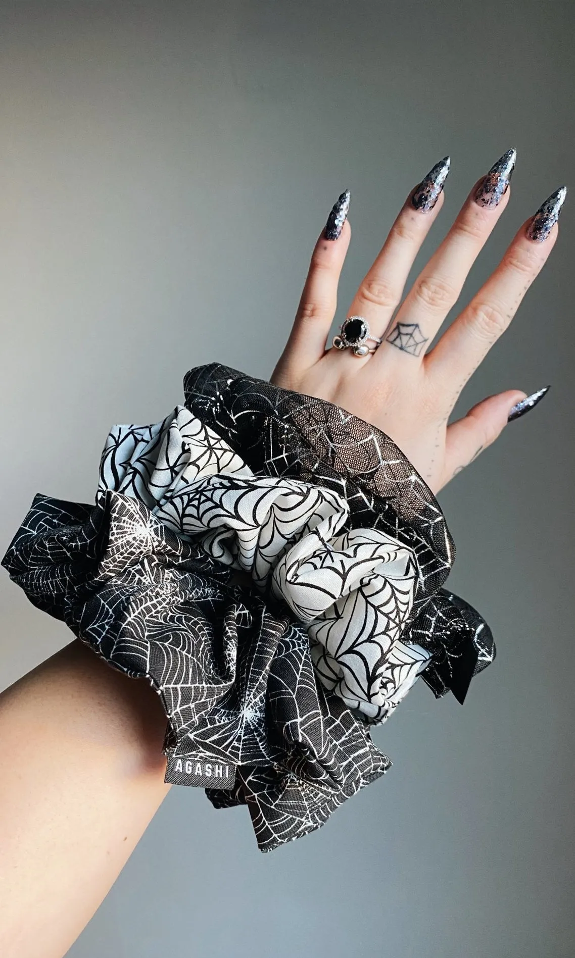 DIY Kit or Made to Order Spiderweb Scrunchies