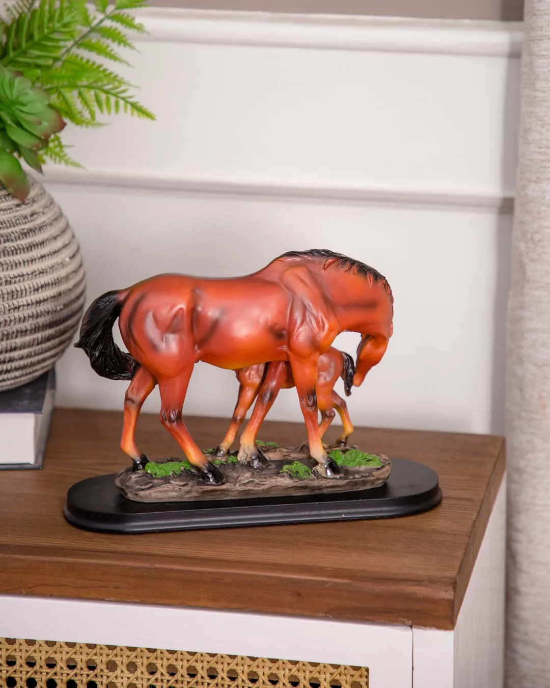 'Equine Nurturing' A Horse Feeding Figurine