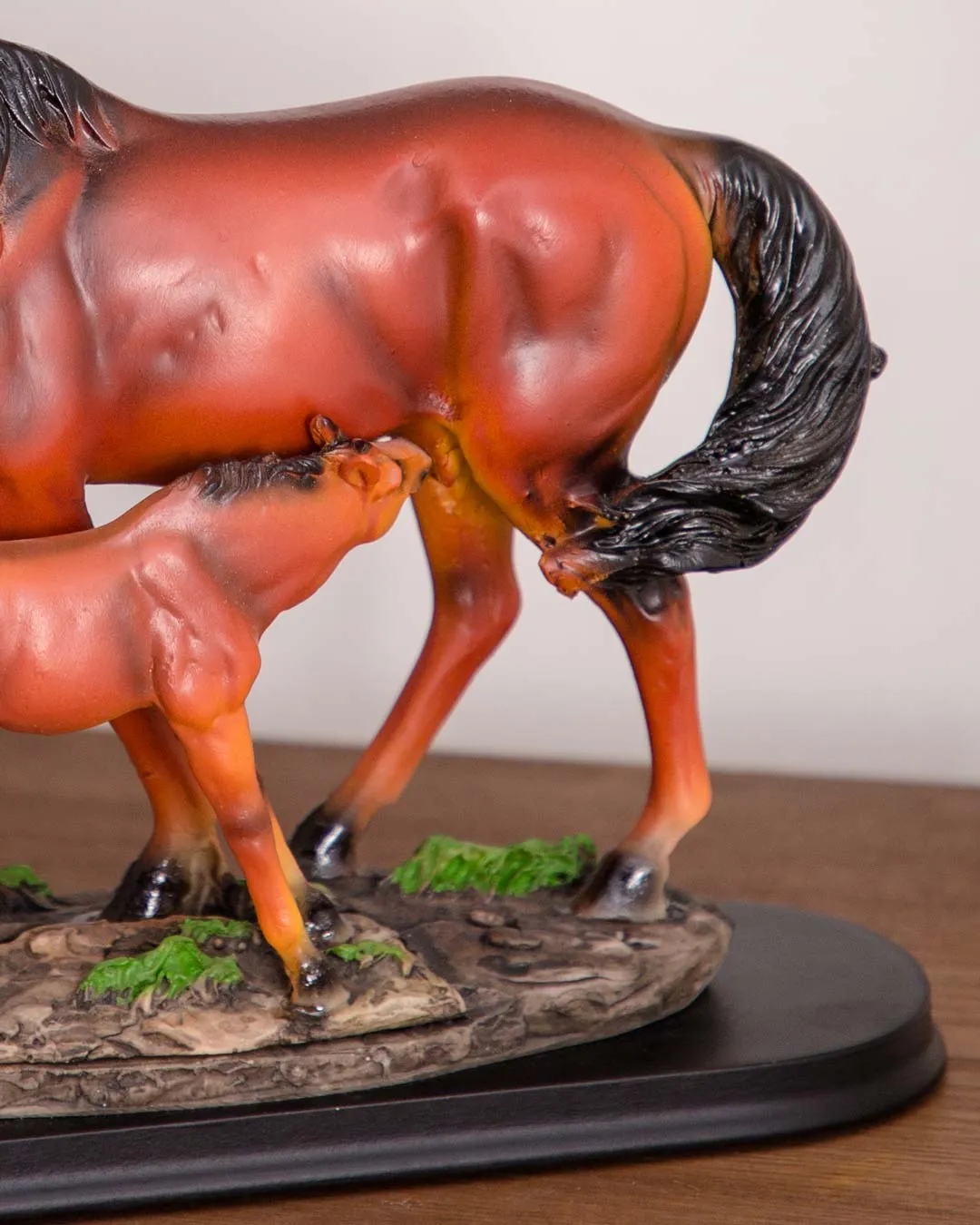 'Equine Nurturing' A Horse Feeding Figurine
