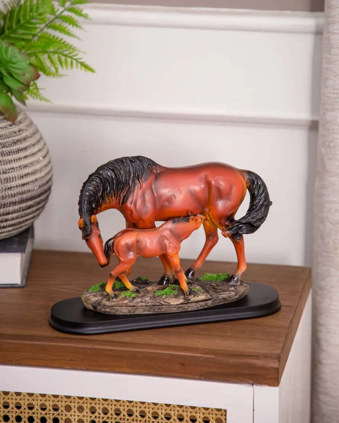 'Equine Nurturing' A Horse Feeding Figurine