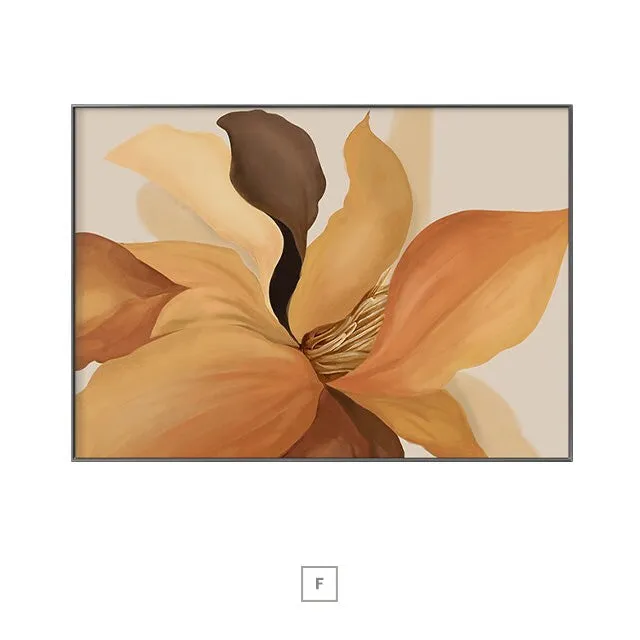 Exotic Floral White Petal Wall Art Fine Art Canvas Prints Modern Abstract Botanical Pictures For Living Room Dining Room Home Office Decor