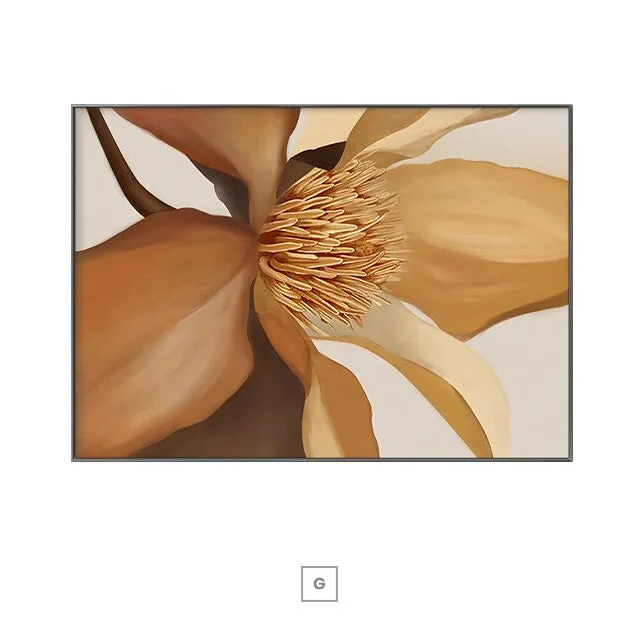 Exotic Floral White Petal Wall Art Fine Art Canvas Prints Modern Abstract Botanical Pictures For Living Room Dining Room Home Office Decor