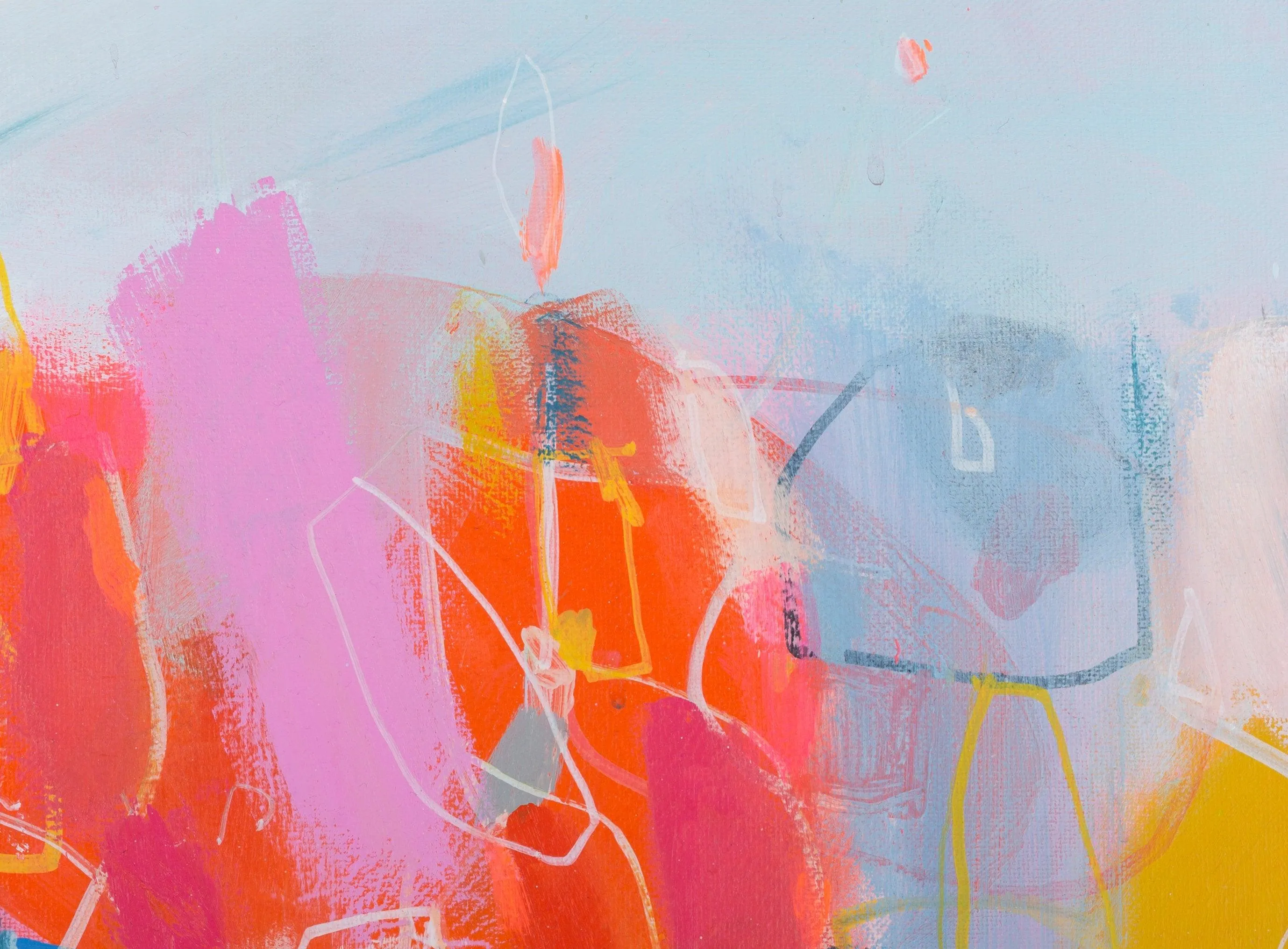 extra large colorful abstract modern wall art pop art abstract original painting by Camilo Mattis