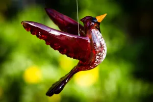 Flying Cardinal with Cremation Ash