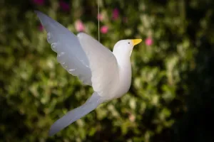 Flying Dove with Cremation Ash