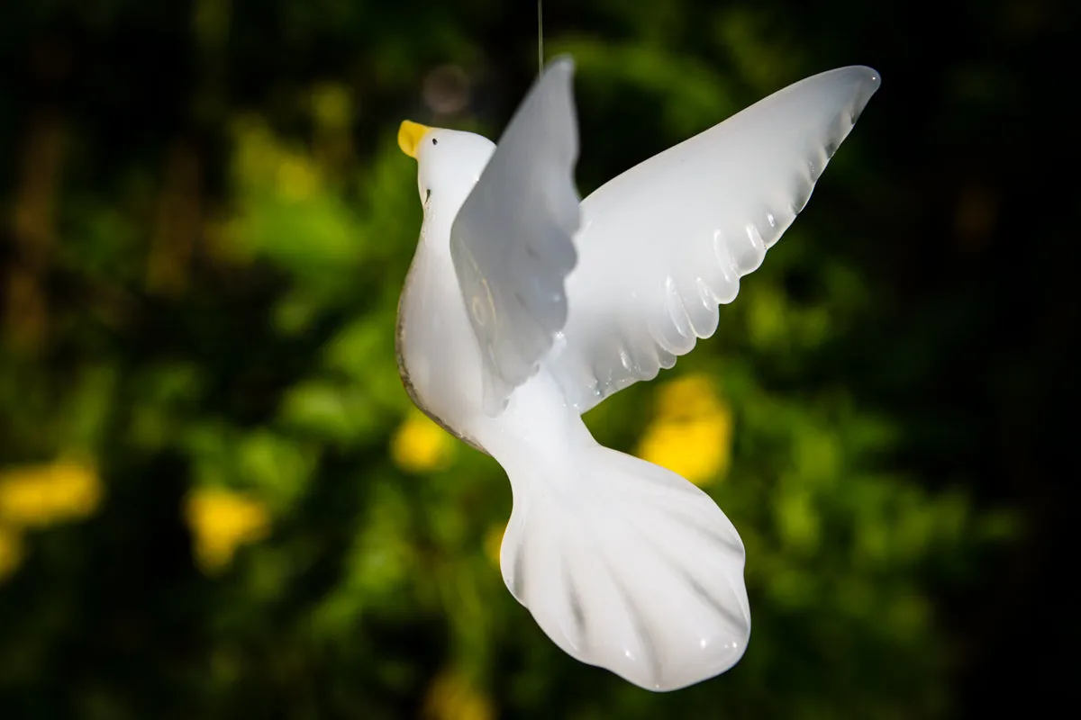 Flying Dove with Cremation Ash