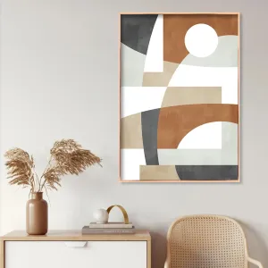 Geometric Abstract Color Block Wall Art Fine Art Canvas Prints Neutral Colors Pictures For Living Room Dining Room Home Office Decor