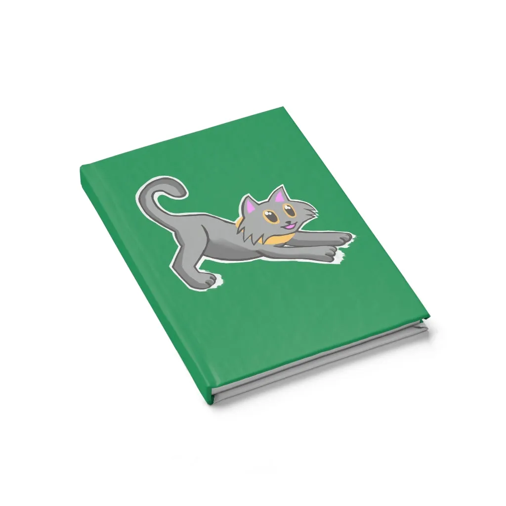 Grey Kitty Journal - Ruled Line