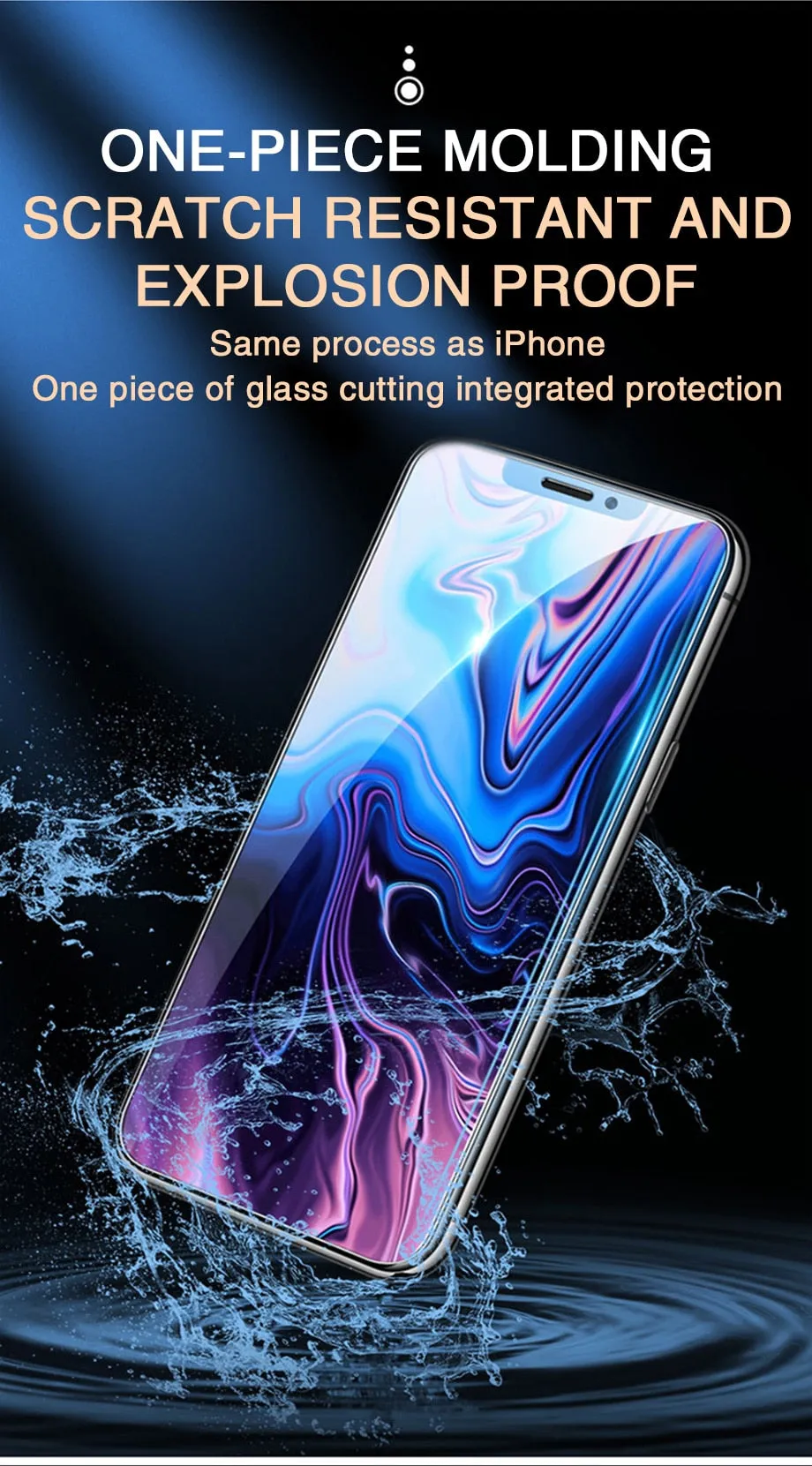 GVU 30D Full Screen Protection Tempered Glass on For iphone