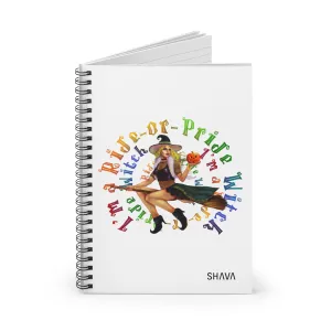 Halloween/ Spiral Notebook - Ruled Line/ I'm Ride or Pride - White