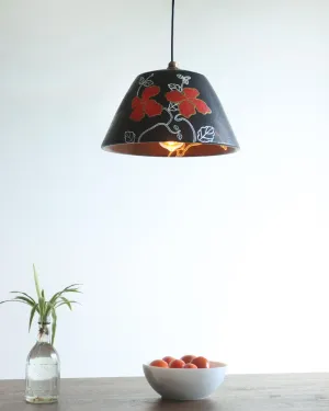 Hibiscus Grove Terracotta Pendnt Lamp