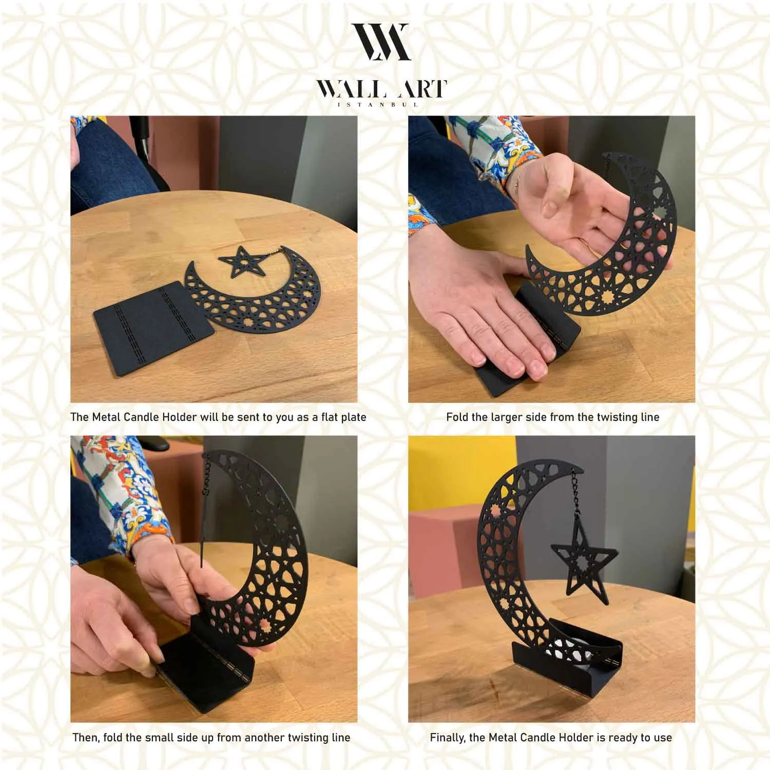 Islamic Metal Candle Holder - WAMH079
