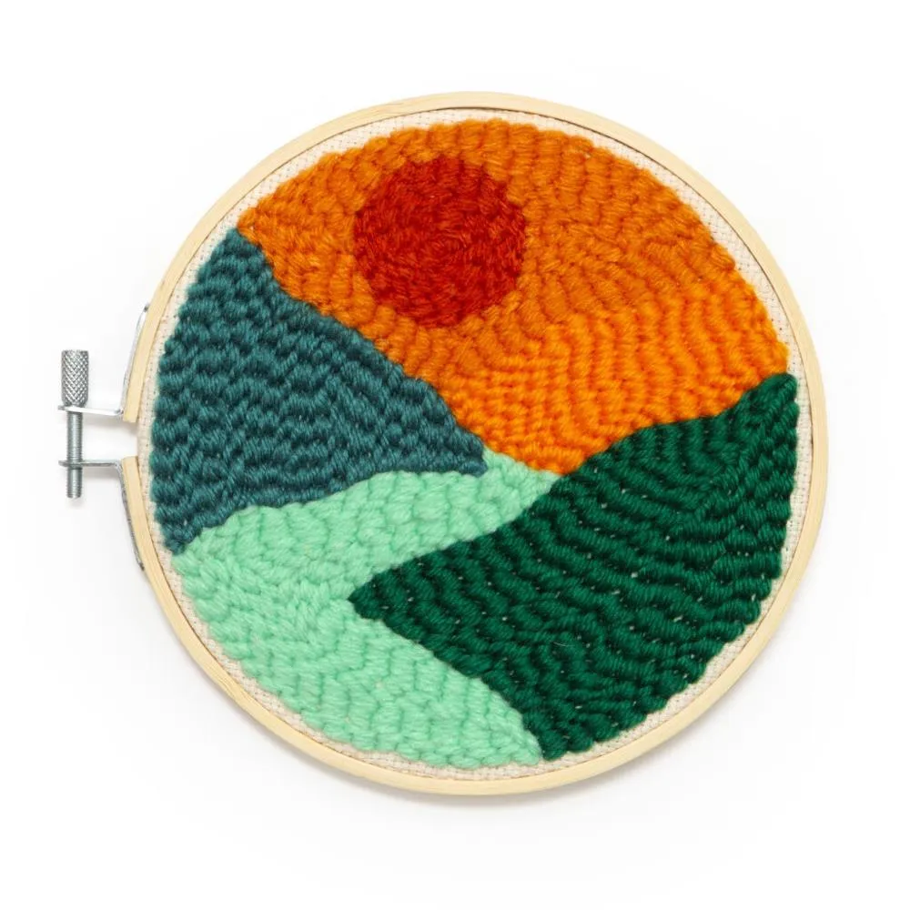 Kikkerland Mini Punch Needle Kit - Landscape