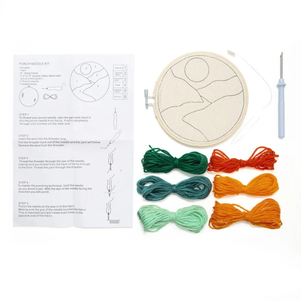Kikkerland Mini Punch Needle Kit - Landscape