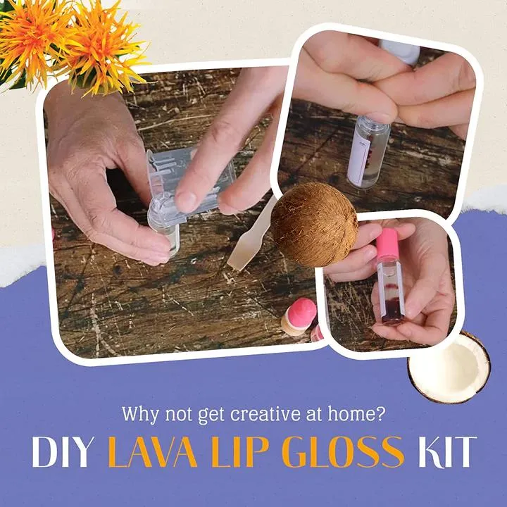 Kiss Naturals DIY Lava Lip Gloss Kit for Kids