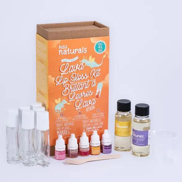 Kiss Naturals DIY Lava Lip Gloss Kit for Kids