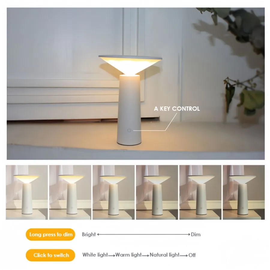 LED Simple Atmosphere Table Lamp, Creative European Style Table Lamp, USB Charging Creative Decoration Restaurant Bedside Night Light