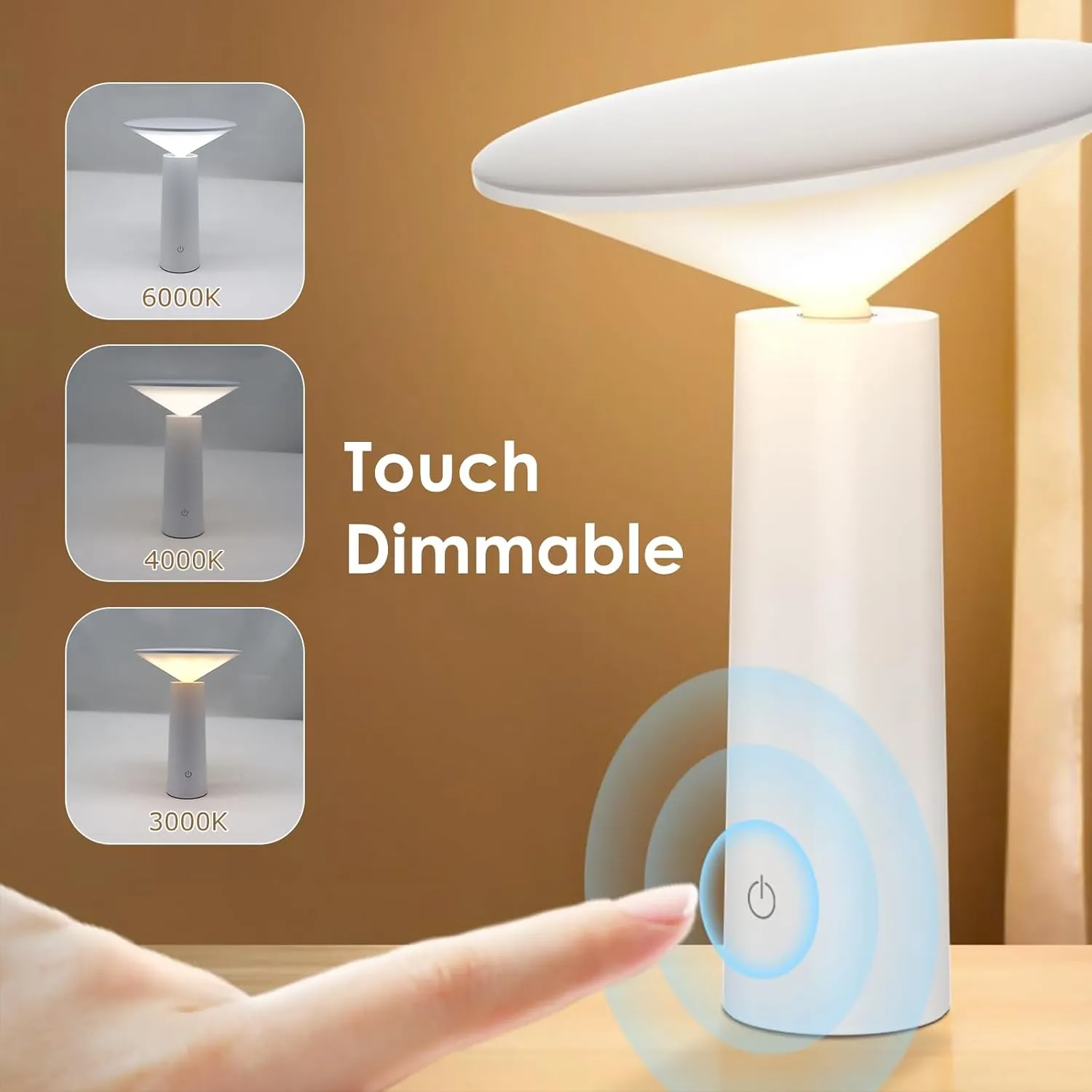 LED Simple Atmosphere Table Lamp, Creative European Style Table Lamp, USB Charging Creative Decoration Restaurant Bedside Night Light