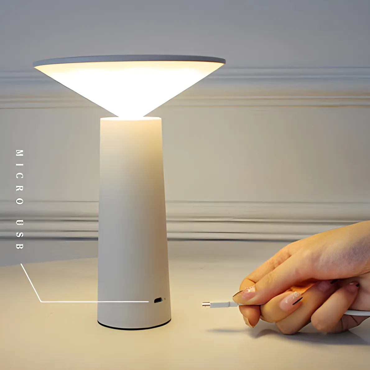 LED Simple Atmosphere Table Lamp, Creative European Style Table Lamp, USB Charging Creative Decoration Restaurant Bedside Night Light