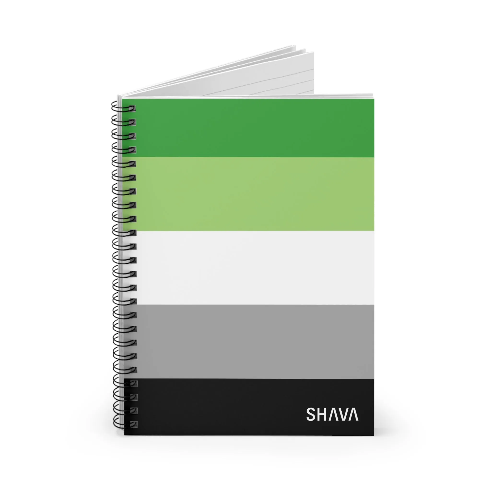 LGBTQ Spiral Notebook - Ruled Line - Aromantic Flag