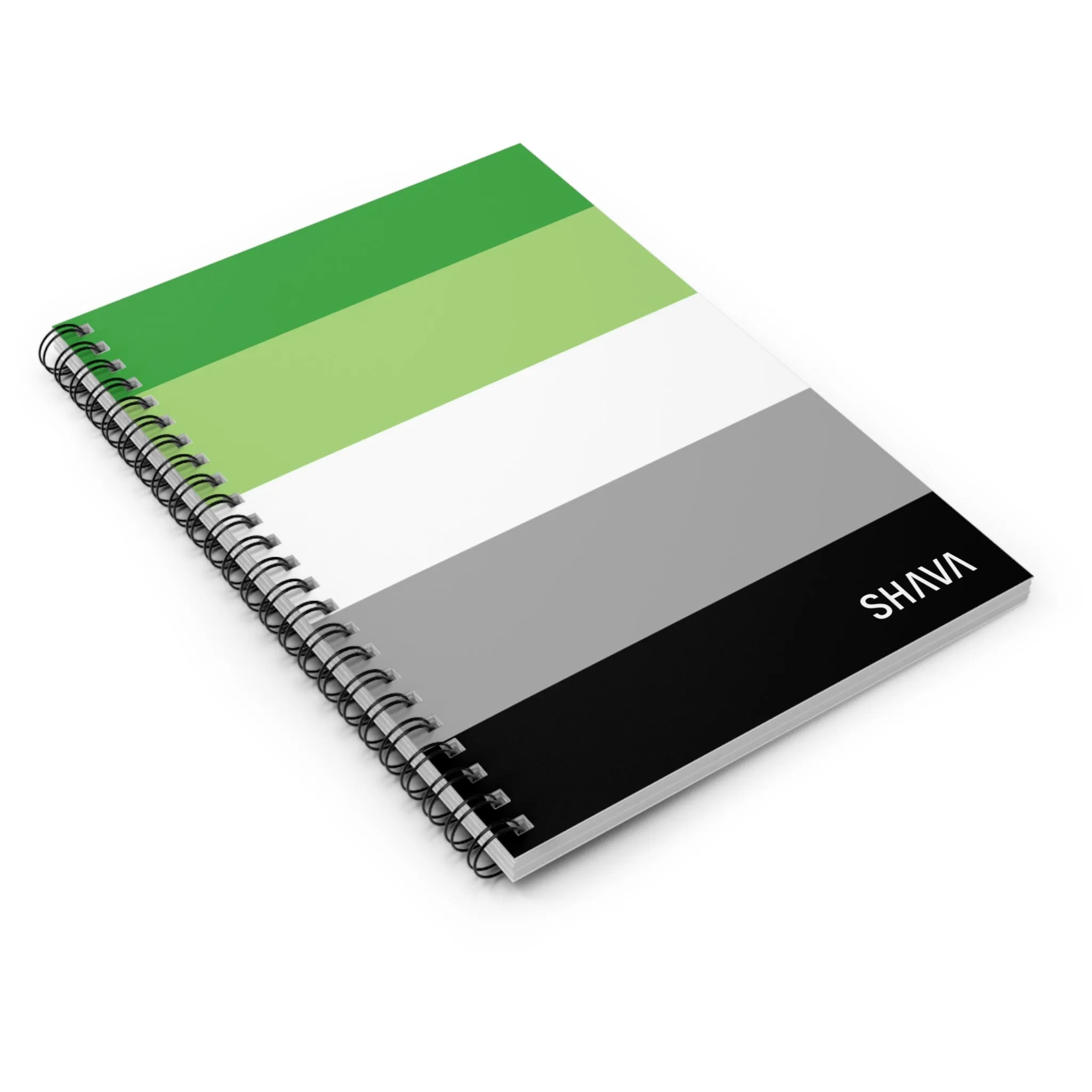 LGBTQ Spiral Notebook - Ruled Line - Aromantic Flag