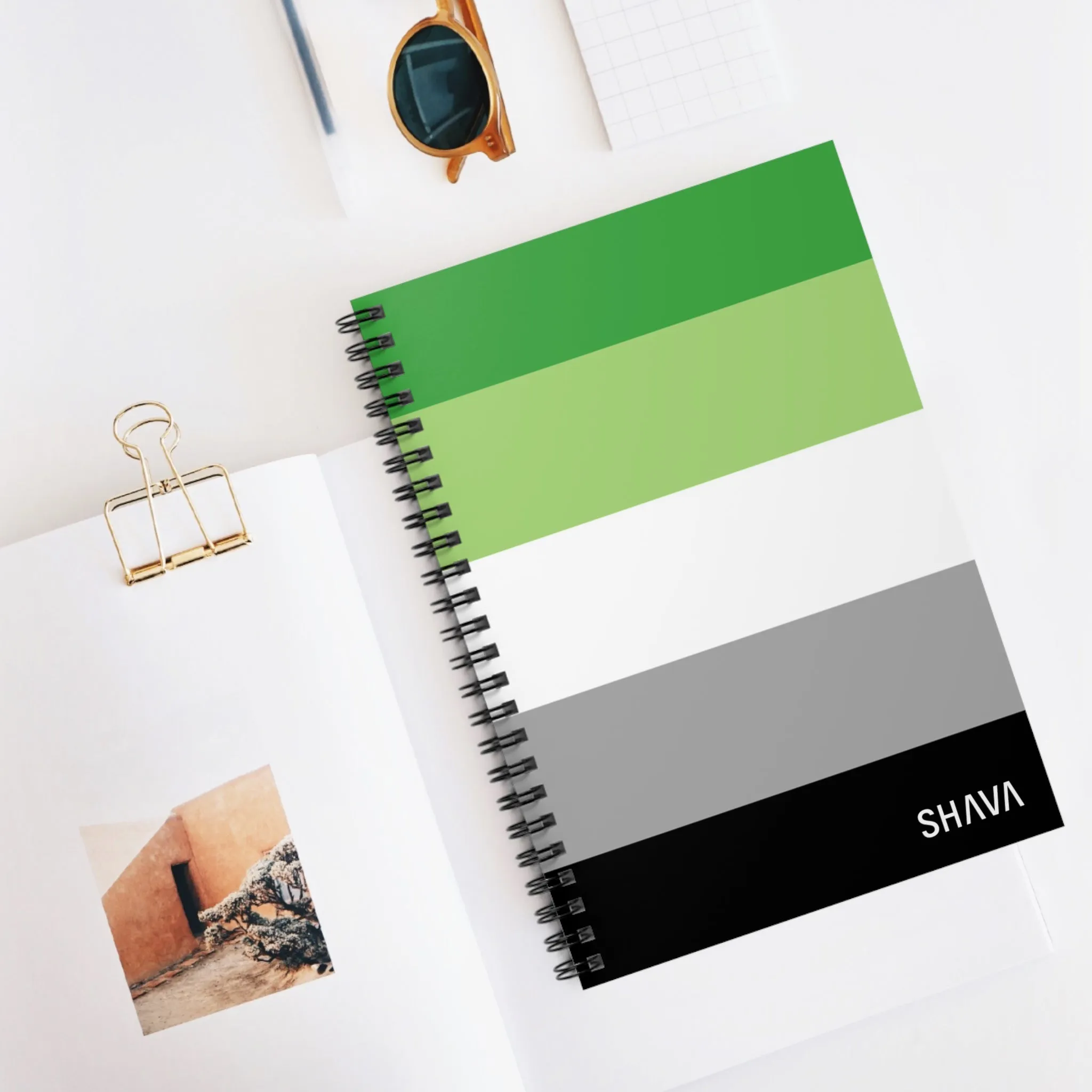 LGBTQ Spiral Notebook - Ruled Line - Aromantic Flag