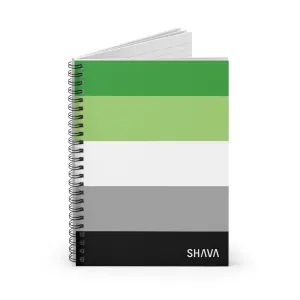 LGBTQ Spiral Notebook - Ruled Line - Aromantic Flag