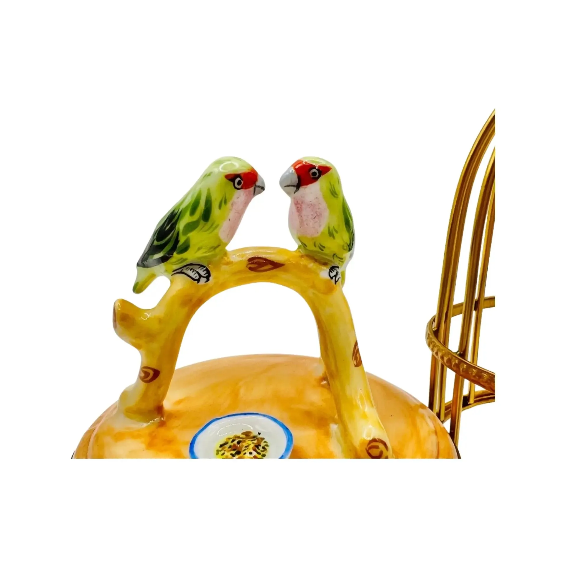 Lovebirds In Cage