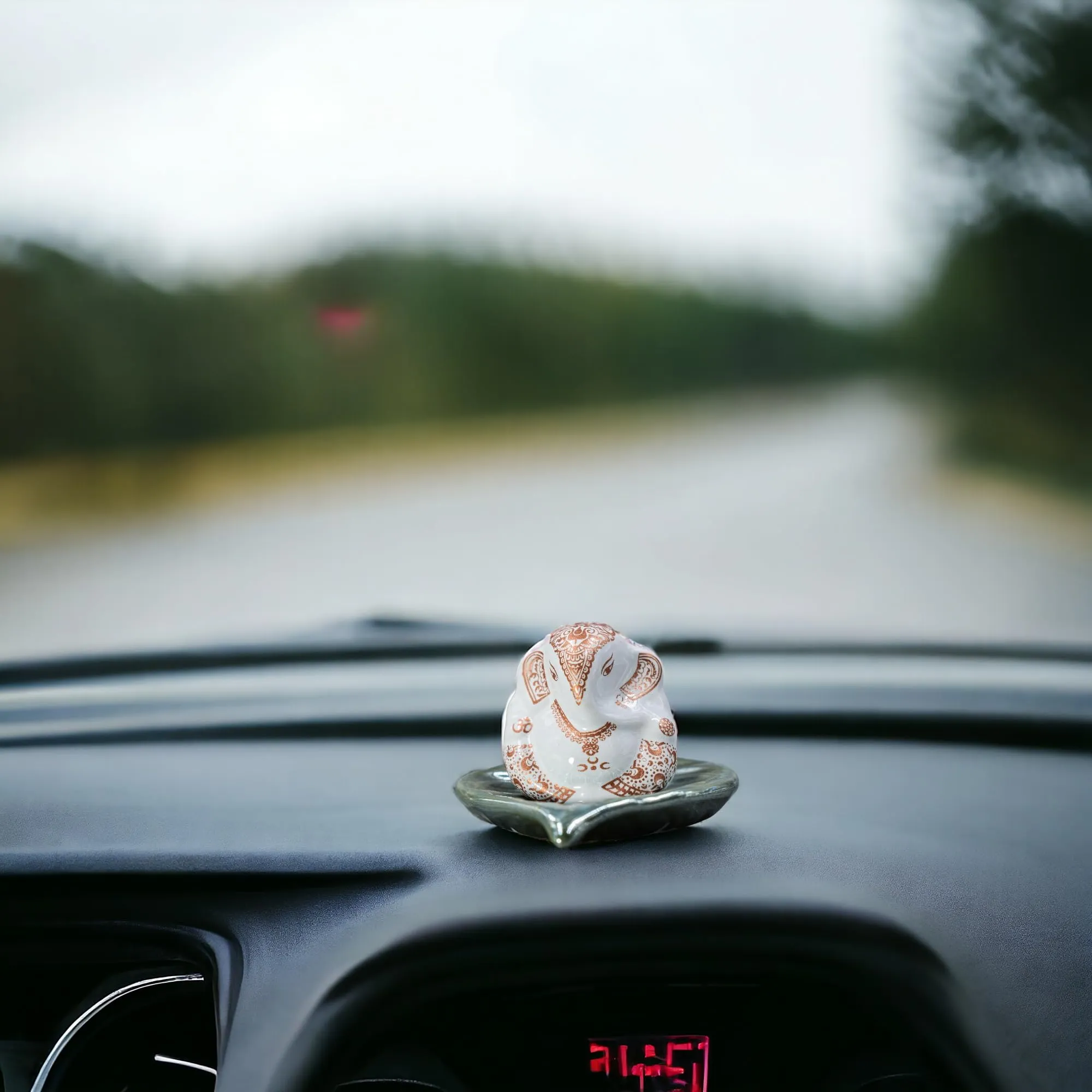MASI | Marble Ganesha Ji Home Decoration Statue Murti God Idol Statues for Home, Office & Car Dashboard (6 cm Height) (Ganesh Ji)
