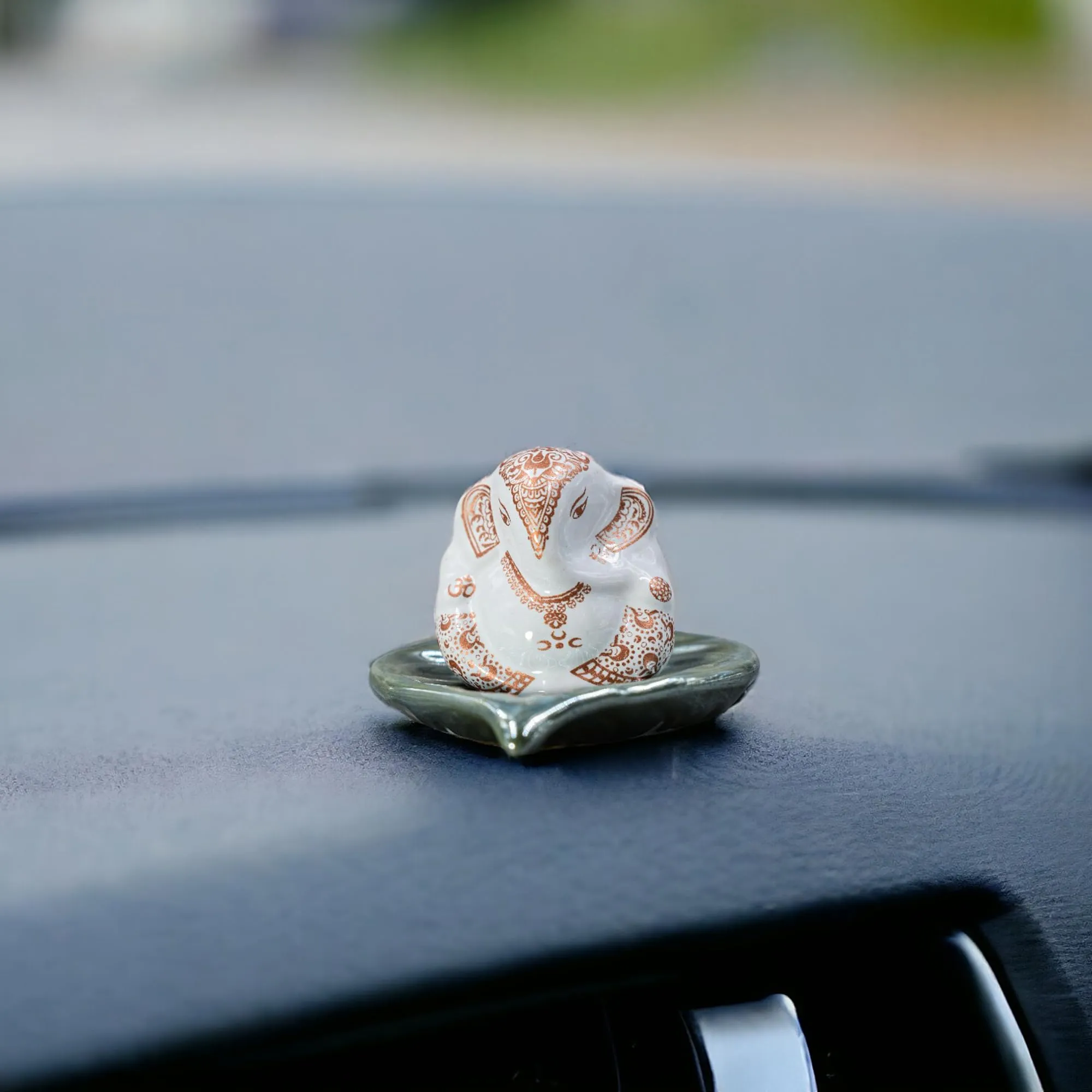 MASI | Marble Ganesha Ji Home Decoration Statue Murti God Idol Statues for Home, Office & Car Dashboard (6 cm Height) (Ganesh Ji)