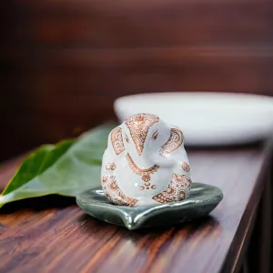 MASI | Marble Ganesha Ji Home Decoration Statue Murti God Idol Statues for Home, Office & Car Dashboard (6 cm Height) (Ganesh Ji)