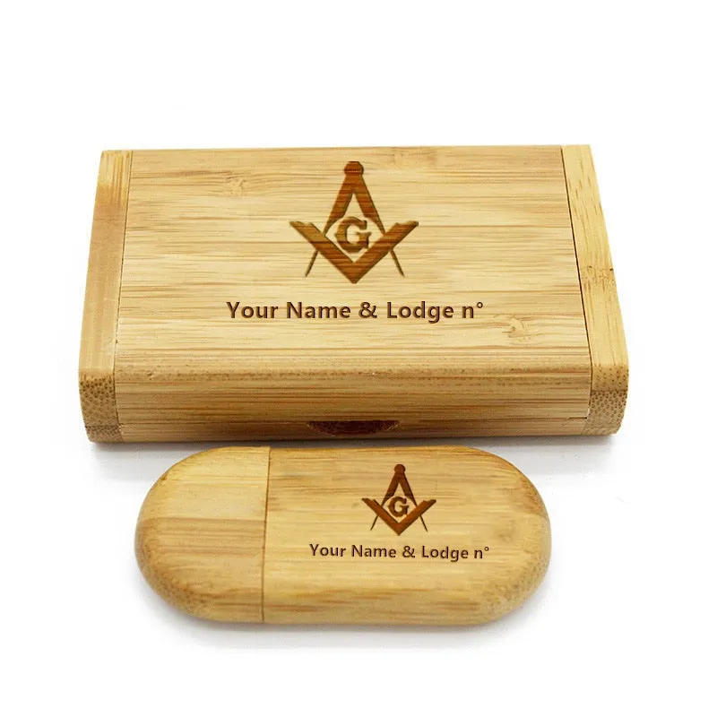 Master Mason Blue Lodge USB Flash Drives - Various Wood Colors