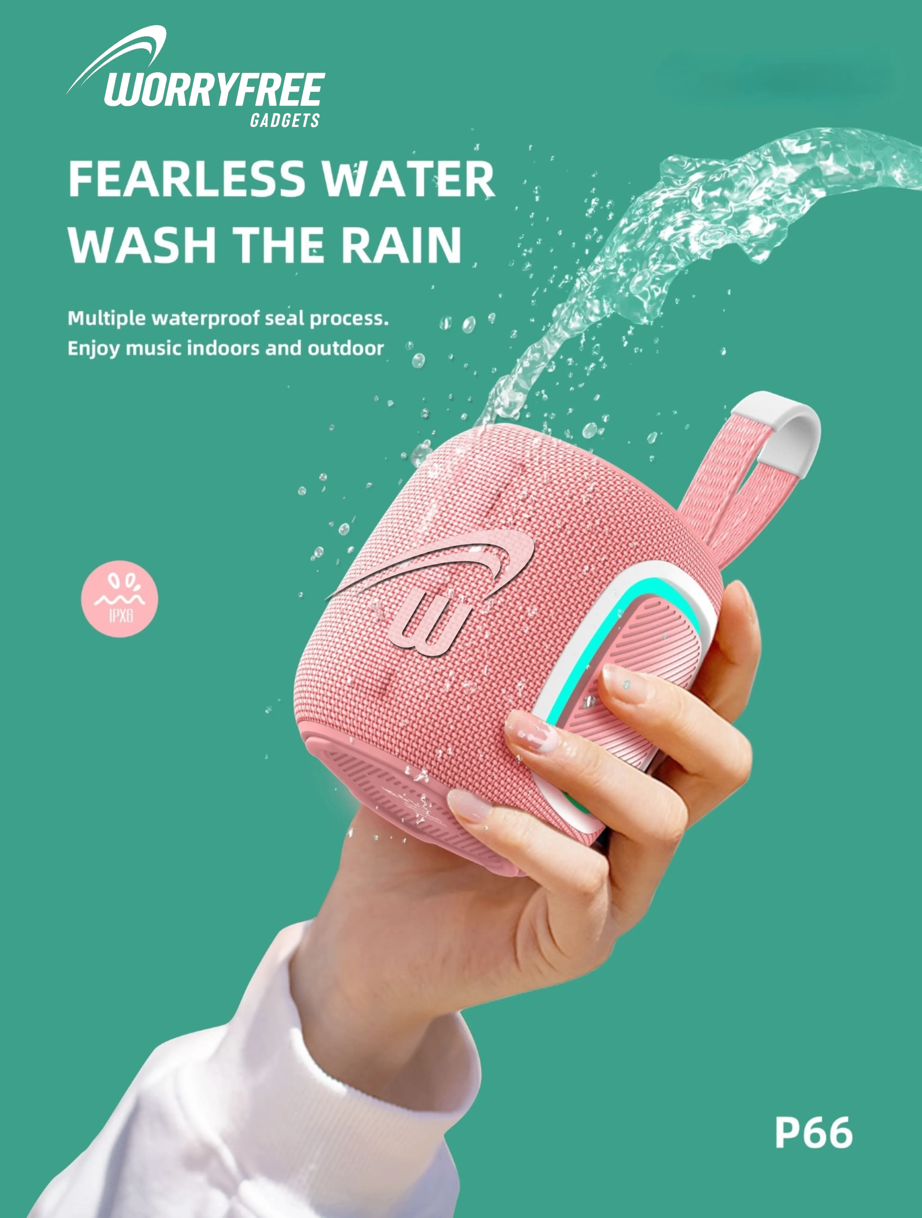 Mini Waterproof IPX6 Wireless Bluetooth Speaker, Purple
