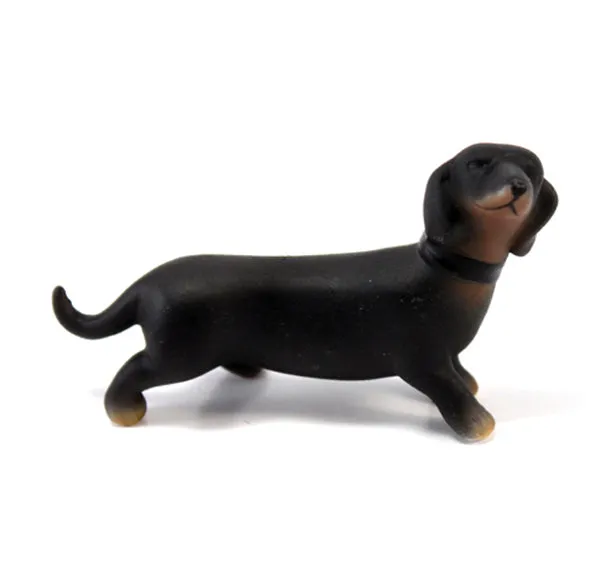 Miniature Black & Tan Dachshund Cake Topper