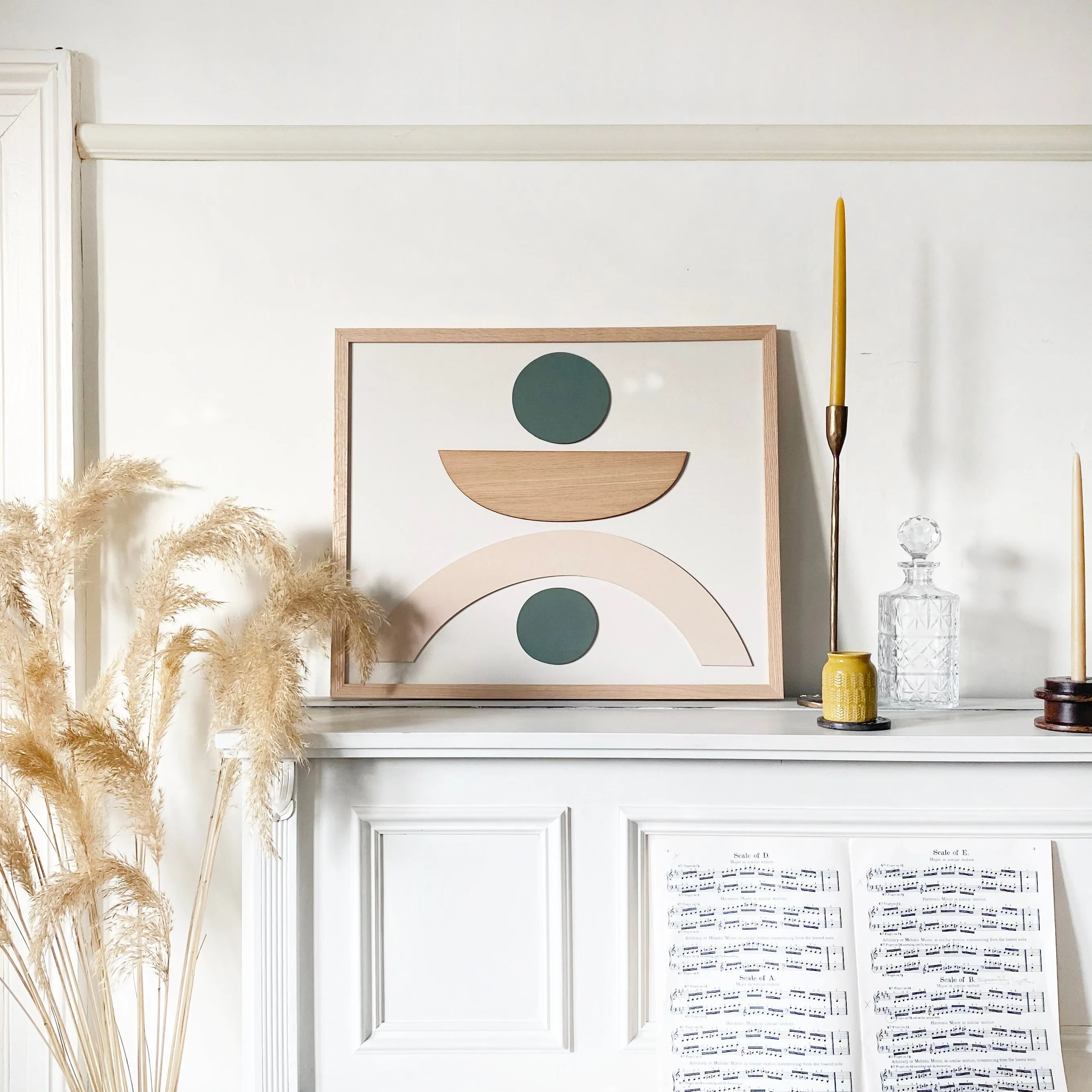 Modern Abstract Shape Wooden Art