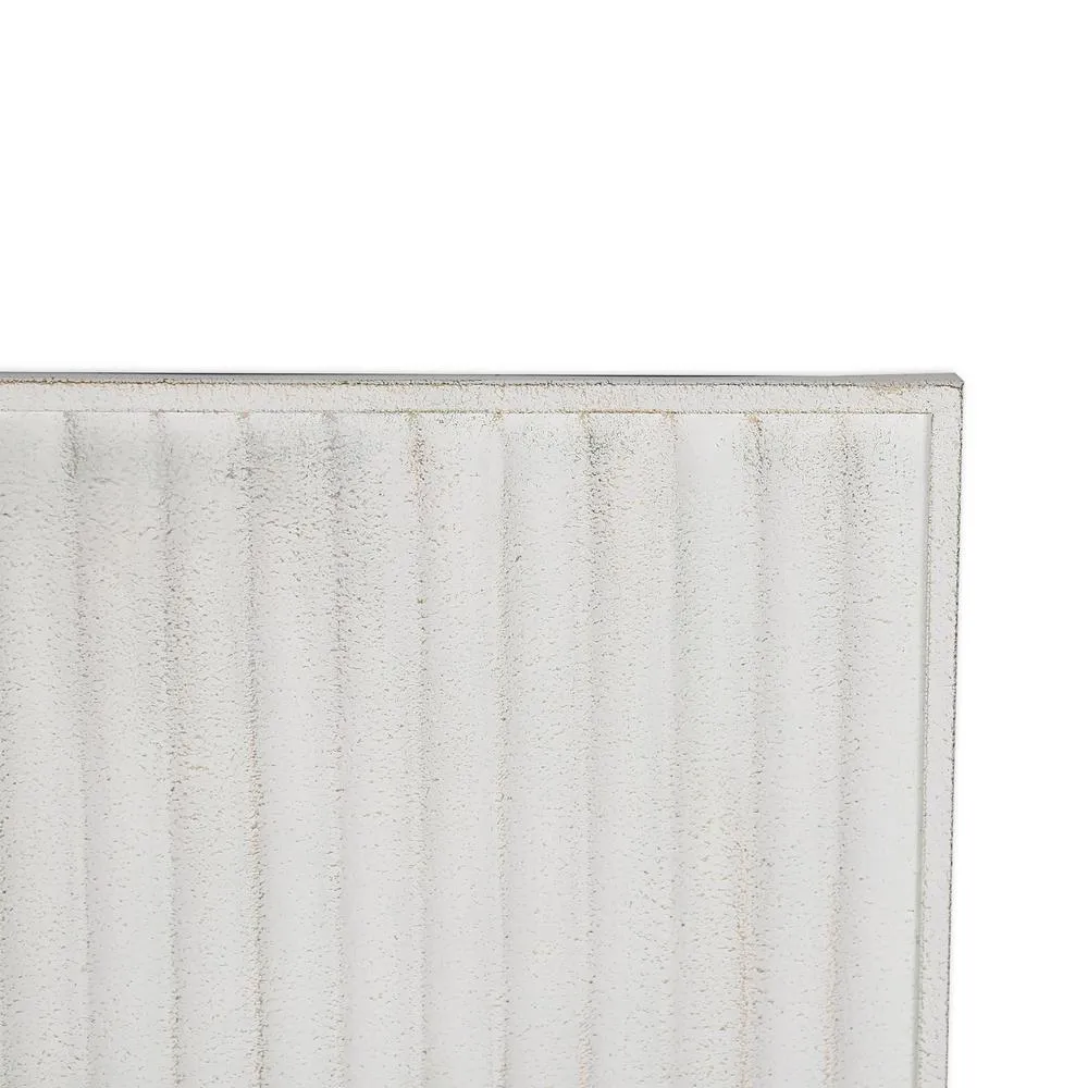 Modern Mid Century Contemporary Miniamlist White Set of 2 Metal Wall Decor