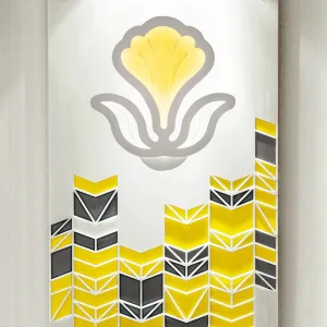 Modern White LED Wall Sconce: Floral Acrylic Light for Child's Bedroom