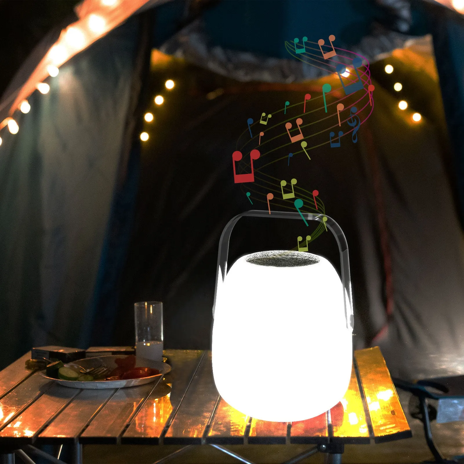 Molly Portable Outdoor Bluetooth Speakers RGB LED Speaker Light Superior Rechargeable