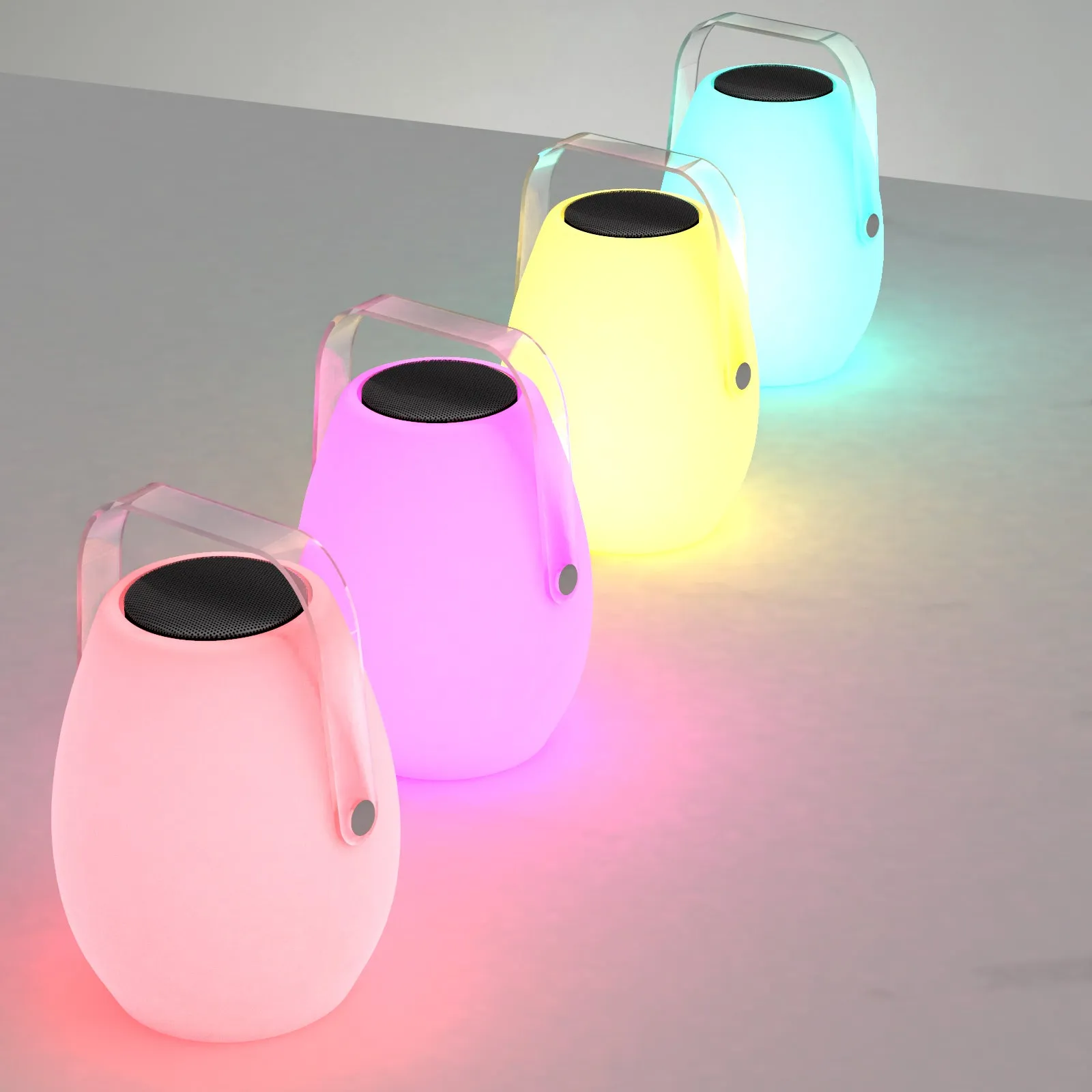 Mosh Portable Outdoor Bluetooth Speakers RGB LED Speaker Light Superior Rechargeable