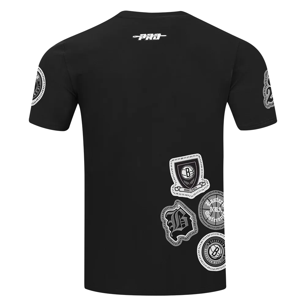 NBA BROOKLYN NETS DIY PICK STITCH MEN'S SINGLE JERSEY TEE (BLACK)