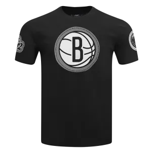 NBA BROOKLYN NETS DIY PICK STITCH MEN'S SINGLE JERSEY TEE (BLACK)
